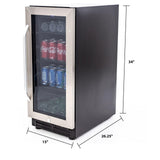 72 Can Beverage Center - Stainless Steel with Black Cabinet / 3.1 cu. ft.