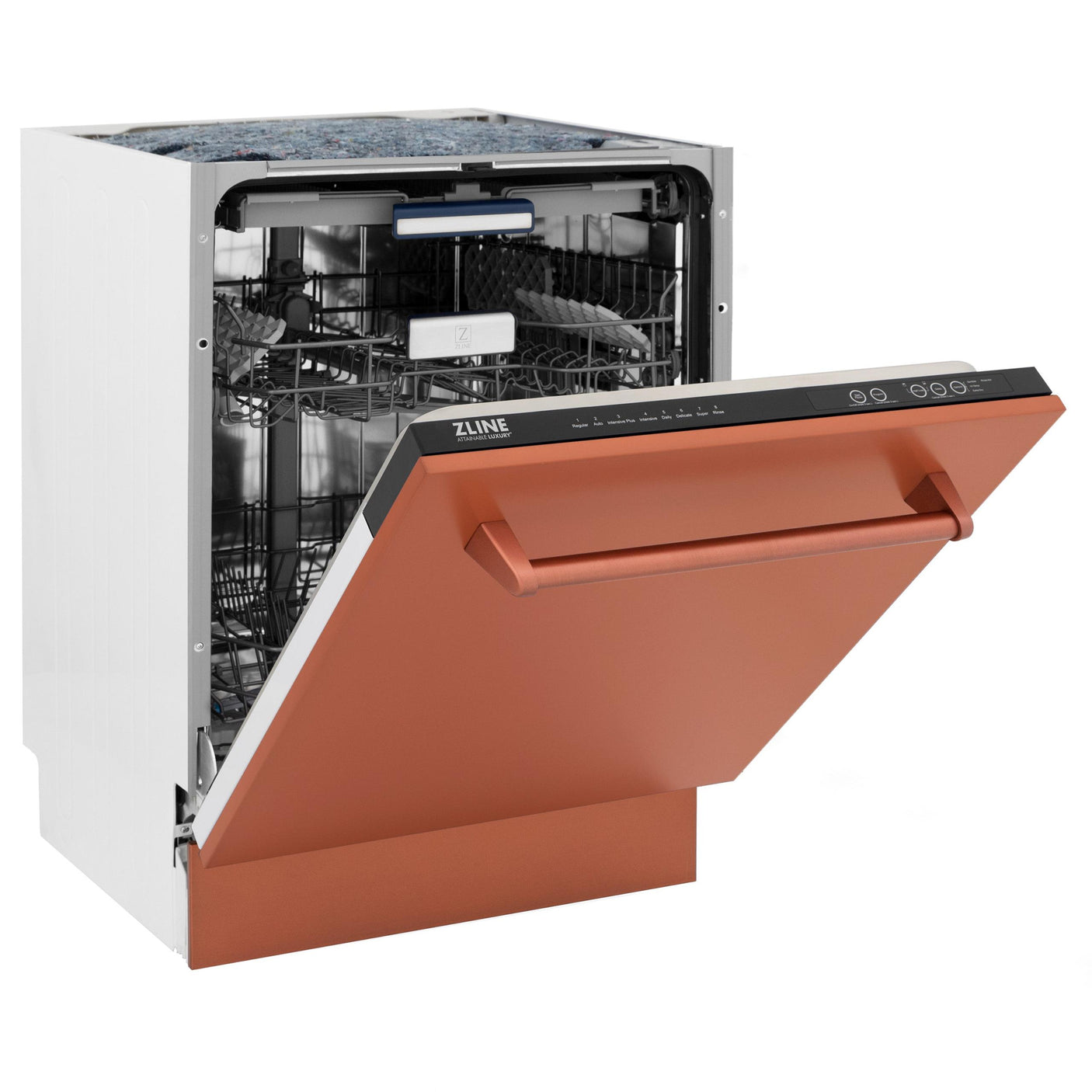 ZLINE 24" Tallac Series 3rd Rack Dishwasher with Traditional Handle, 51dBa (DWV-24) [Color: Copper]
