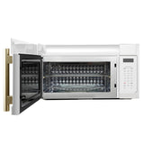 Forno Fornace 30-Inch Over the Range Convection Microwave, White - 1.5 cu.ft, 300 CFM Vent, Touch Control, LED Light