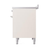 ILVE UNDI406QNMPAWC Nostalgie II Noblesse 40 inch Induction Range (Solid Door, Antique White, Chrome)