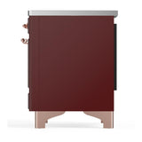 ILVE UMDIB40QNR3BUP Majestic III 40 inch Induction Range with 6 Elements, 3.82 cu. ft. Total Oven Capacity (Solid Door, Burgundy, Copper)