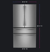 GE Profile™ ENERGY STAR® 23.2 Cu. Ft. Smart Counter-Depth Fingerprint Resistant 4-Door French-Door Refrigerator