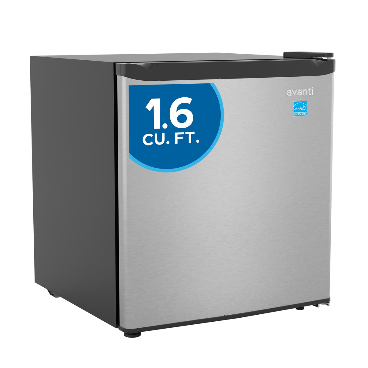 Avanti 1.6 Cu. Ft. Compact Refrigerator with Auto-Defrost, in Stainless (AVAR16F3S)