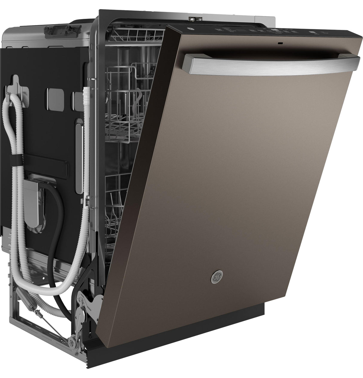 GE® ENERGY STAR® Fingerprint Resistant Top Control with Stainless Steel Interior Dishwasher with Sanitize Cycle