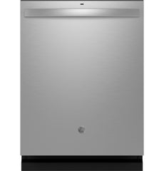 GE® ENERGY STAR® Fingerprint Resistant Top Control with Stainless Steel Interior Dishwasher with Sanitize Cycle