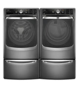 15.5" Laundry Pedestal with Chrome Handle and Storage Drawer