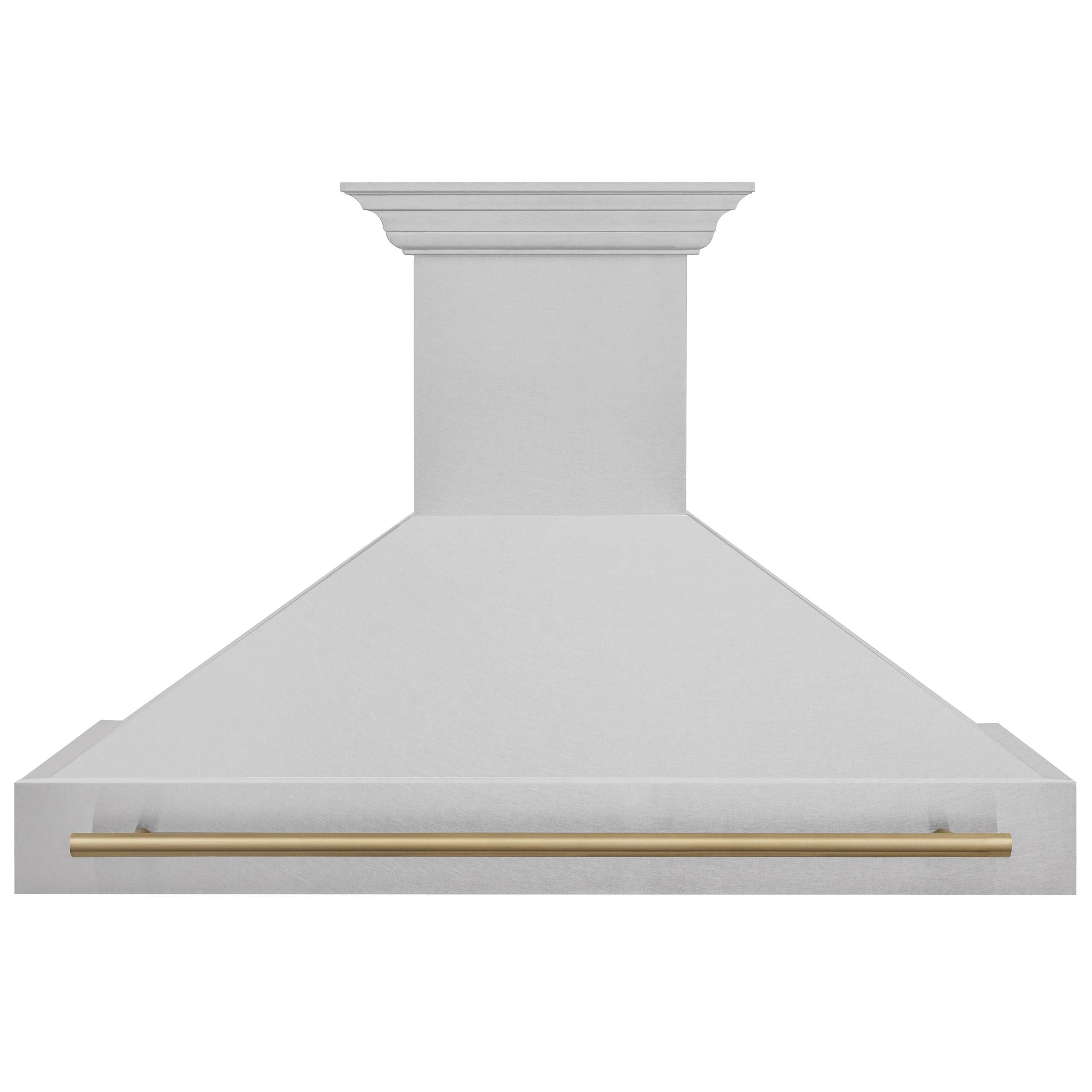 48 in. ZLINE Autograph Edition DuraSnow Stainless Steel Range Hood with DuraSnow Stainless Steel Shell (8654SNZ-48) [Color: Champagne Bronze]