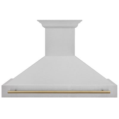 48 in. ZLINE Autograph Edition DuraSnow Stainless Steel Range Hood with DuraSnow Stainless Steel Shell (8654SNZ-48) [Color: Champagne Bronze]