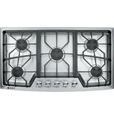GE Monogram® 36" Stainless Steel Gas Cooktop (Liquid Propane)