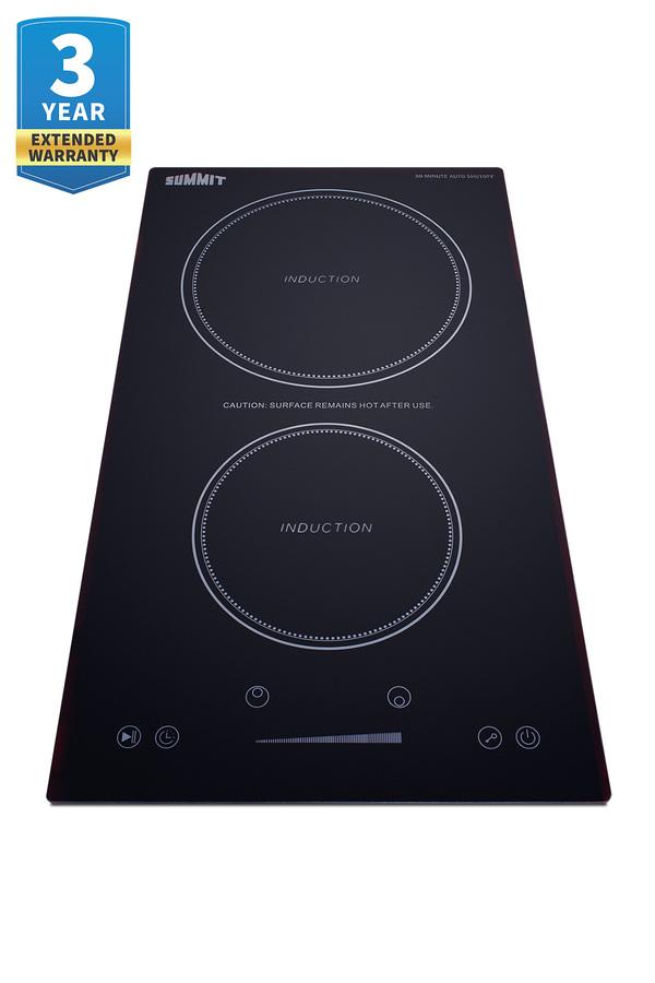 12" Wide 115v 2-zone Induction Cooktop With Safety Shutoff