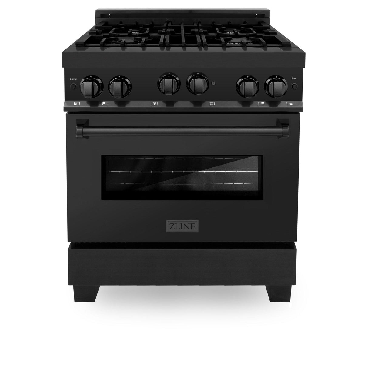 ZLINE 30" 4.0 cu. ft. Range with Gas Stove and Gas Oven in Black Stainless Steel (RGB-30) [Color: Black Stainless Steel]