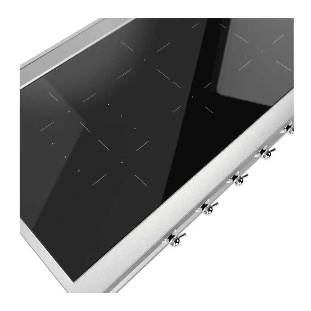 ILVE UHCPI486NSSC Nostalgie II 48 inch Built-In Induction Rangetop with 6 Elements, Stainless Steel (Chrome)
