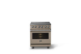 30"W. Electric Range (Finish: Nantucket, Trim: Polished Chrome)
