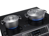 5.8 cu ft. Smart Slide-in Induction Range with Virtual Flame™ in Black Stainless Steel