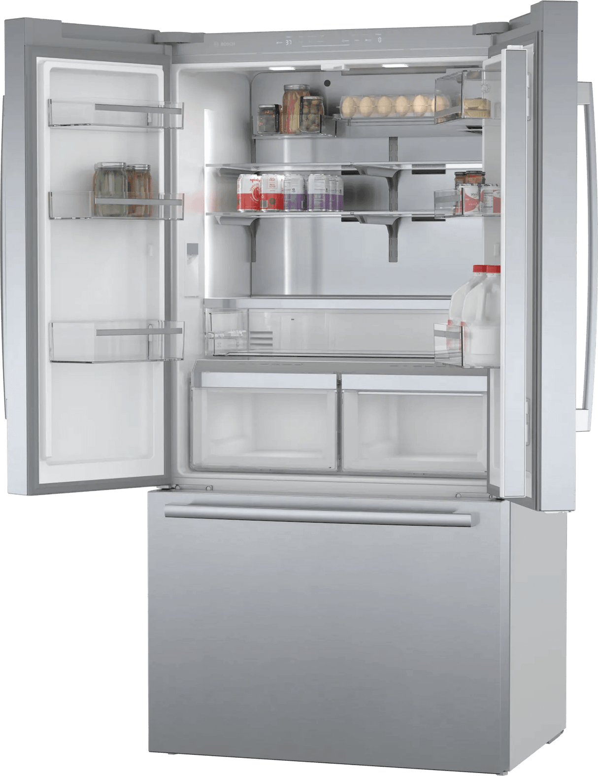 800 Series French Door Bottom Mount Refrigerator 36" Stainless steel (with anti-fingerprint)