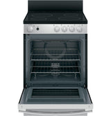 GE® ENERGY STAR® 24" Free-Standing/Slide-in Front Control Range with Steam Clean and Large Window