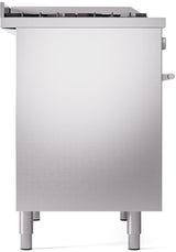 Professional Plus II 40 Inch Dual Fuel Natural Gas Freestanding Range in Stainless Steel with Trim