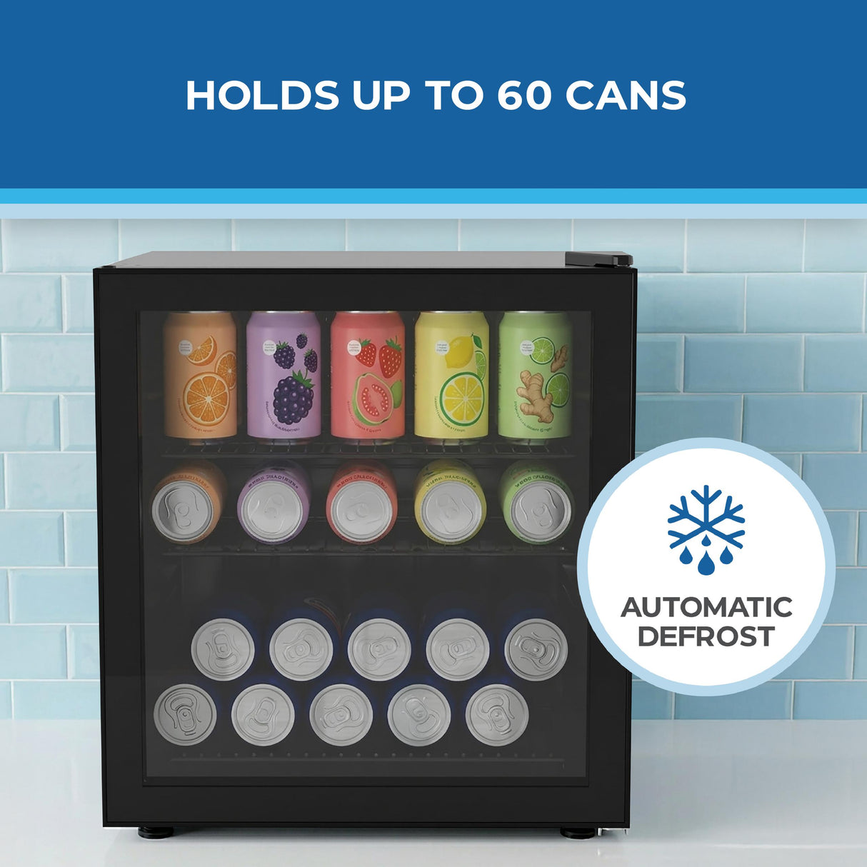 Avanti Beverage Center, 60 Can Capacity, in Black (AVBC17F2PG)