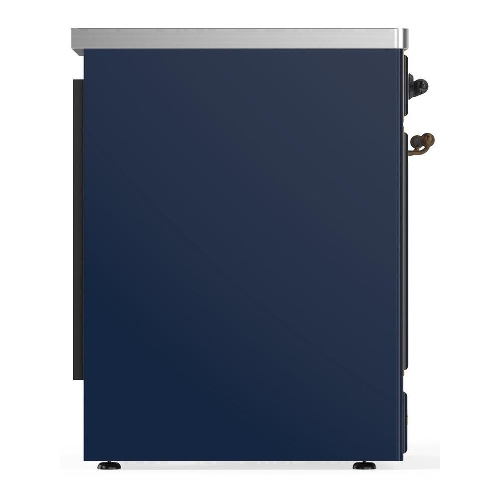 ILVE UMIB30NR3MBB Majestic III 30 inch Induction Range with 4 Elements, 4 cu. ft. Oven Capacity (Triple Glass Door, Midnight Blue, Burnished)