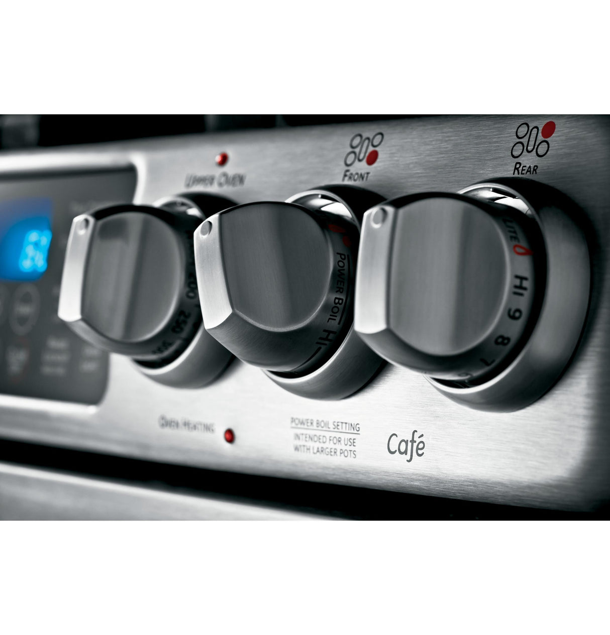 GE Cafe™ Series 30" Slide-In Front Control Gas Double Oven with Convection Range