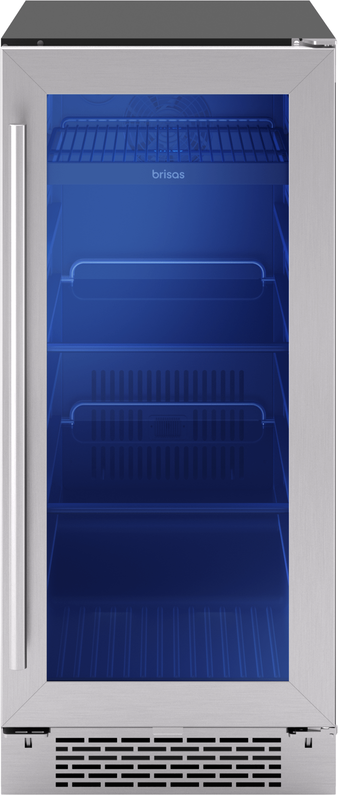 Brisas Bev Cooler, 15in UC, SS+Gls, Rvs, 1Z