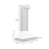 ZLINE 30 in. Convertible Stainless Steel Range Hood with Stainless Steel Handle (KB4STX-30) [Color: White Matte]