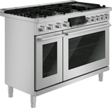 800 Series, Dual fuel freestanding range, 48'', Stainless steel