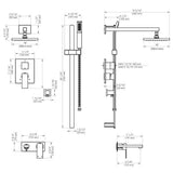 ZLINE Bliss Rainfall Shower System with 16 in. Oversized Shower Head in Brushed Nickel (BLS-SHS16-BN)