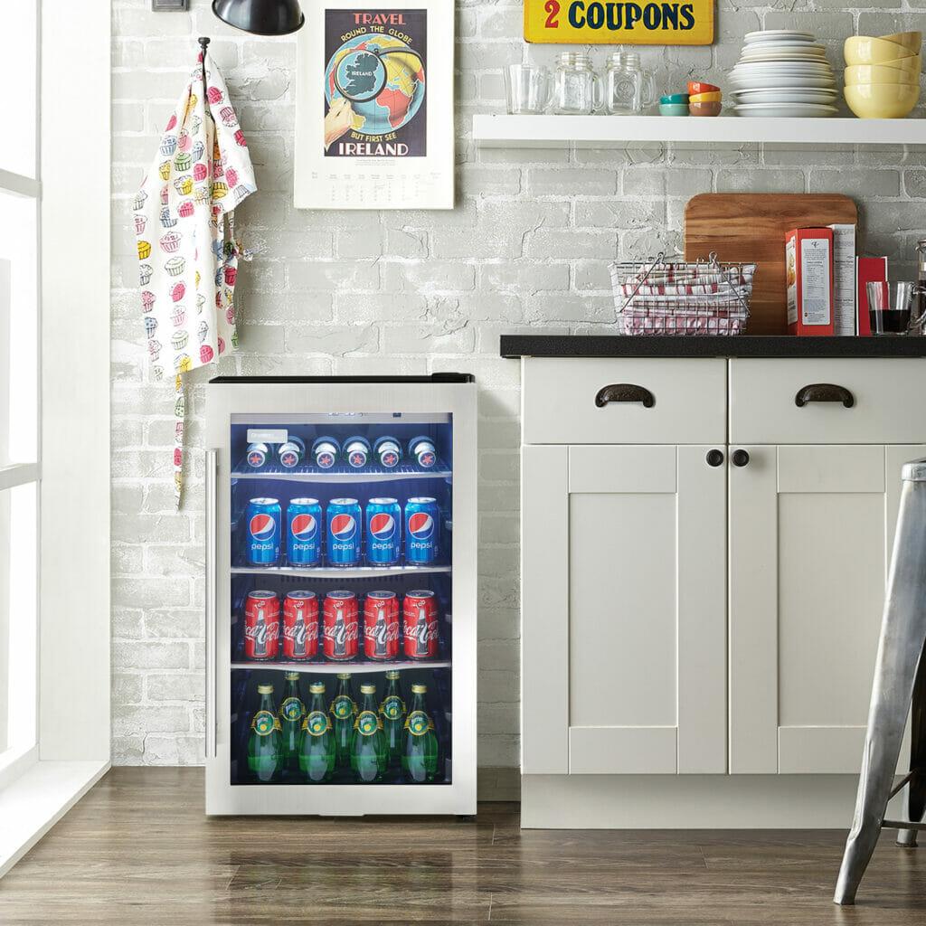Danby 4.3 cu. ft. Free-Standing Beverage Center in Stainless Steel