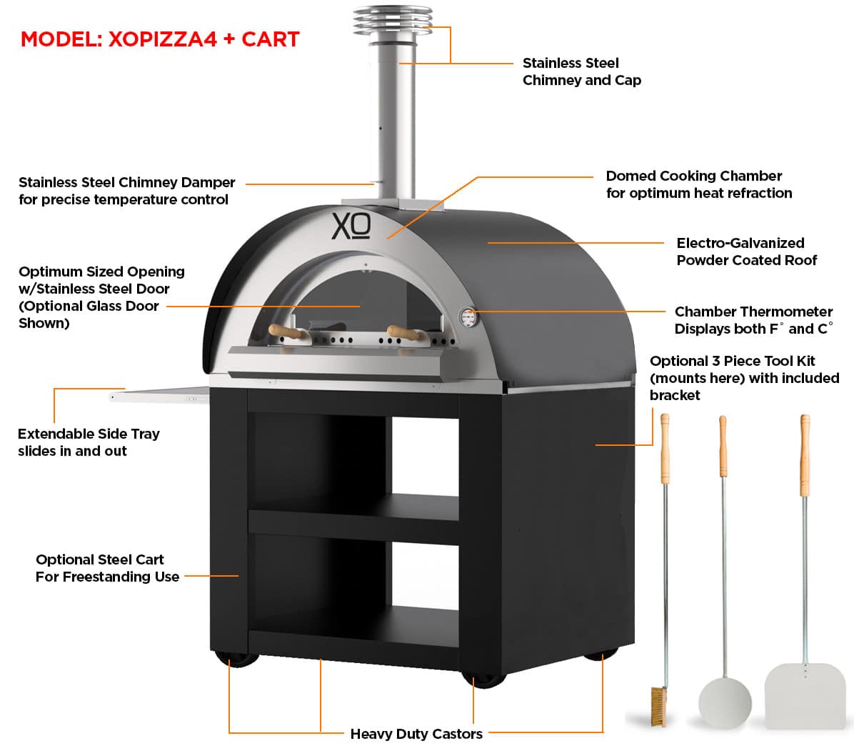 Oven Cart for XOPIZZA4