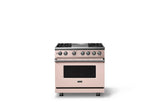 36"W. Dual Fuel Range (Burner: 4g, Finish: Blush, Trim: Polished Chrome, Fuel: Propane)