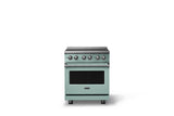 30"W. Induction Range (Finish: Splash, Trim: Polished Chrome)