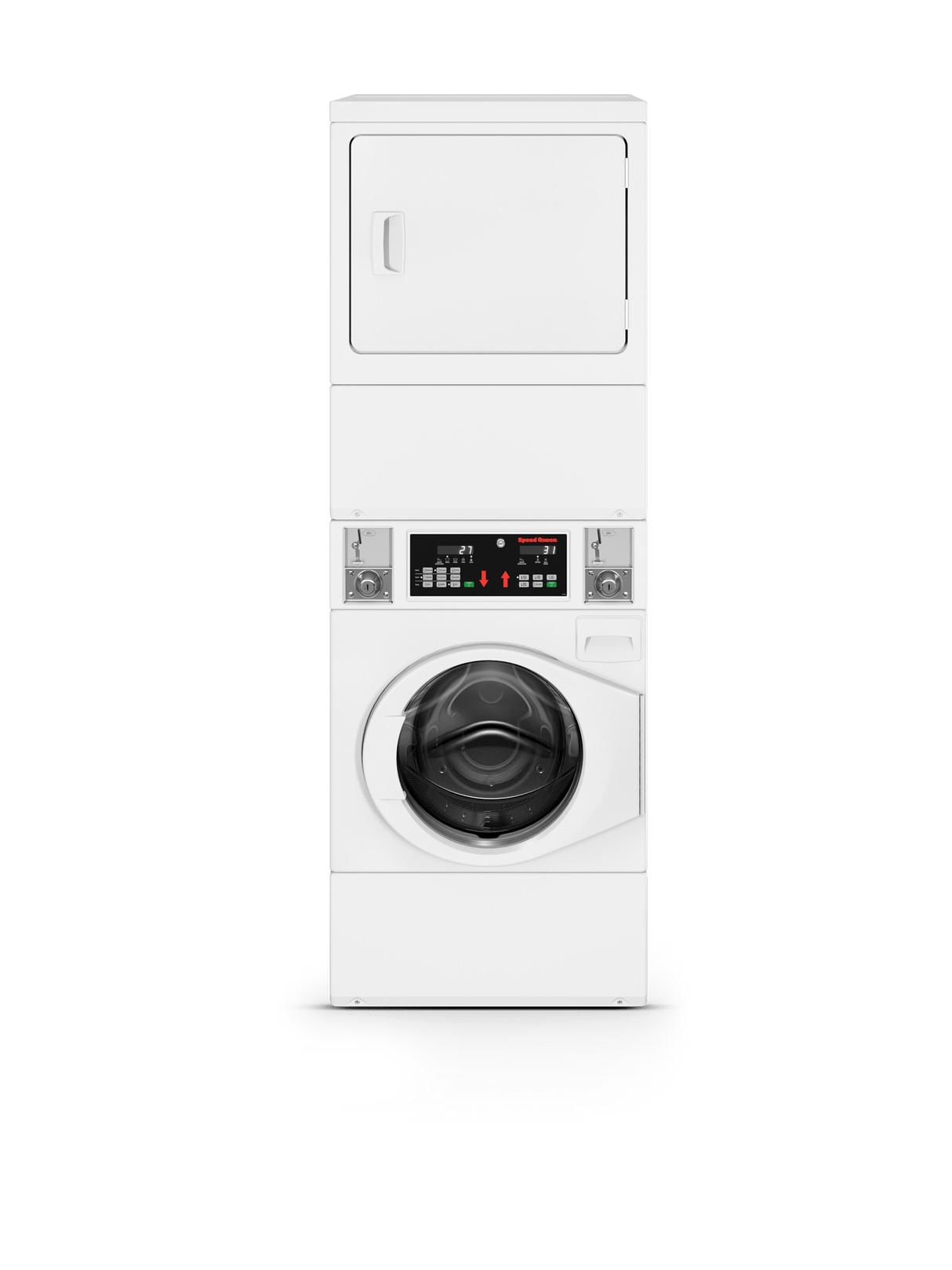 Commercial Coin Drop Stacked Washer-Dryer