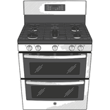 GE® 30" Free-Standing Gas Double Oven Convection Range