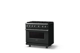36"W. Sealed Burner Gas Range (Burner: 6b, Finish: Antique Bronze, Trim: Polished Chrome, Fuel: Natural Gas)