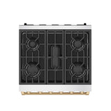 30 Inch Professional Liquid Propane With Precision Knob Control In Stainless Steel/bronze