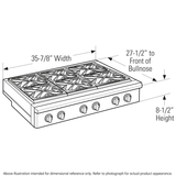 Monogram 36" Professional Gas Rangetop with 6 Burners (Natural Gas)