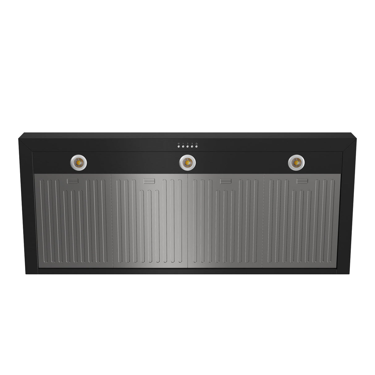 48" Professional Wall Mount Pyramid Range Hood In Black