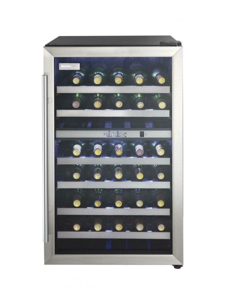 Danby Designer 38 Bottle Free-Standing Wine Cooler in Black Stainless Steel