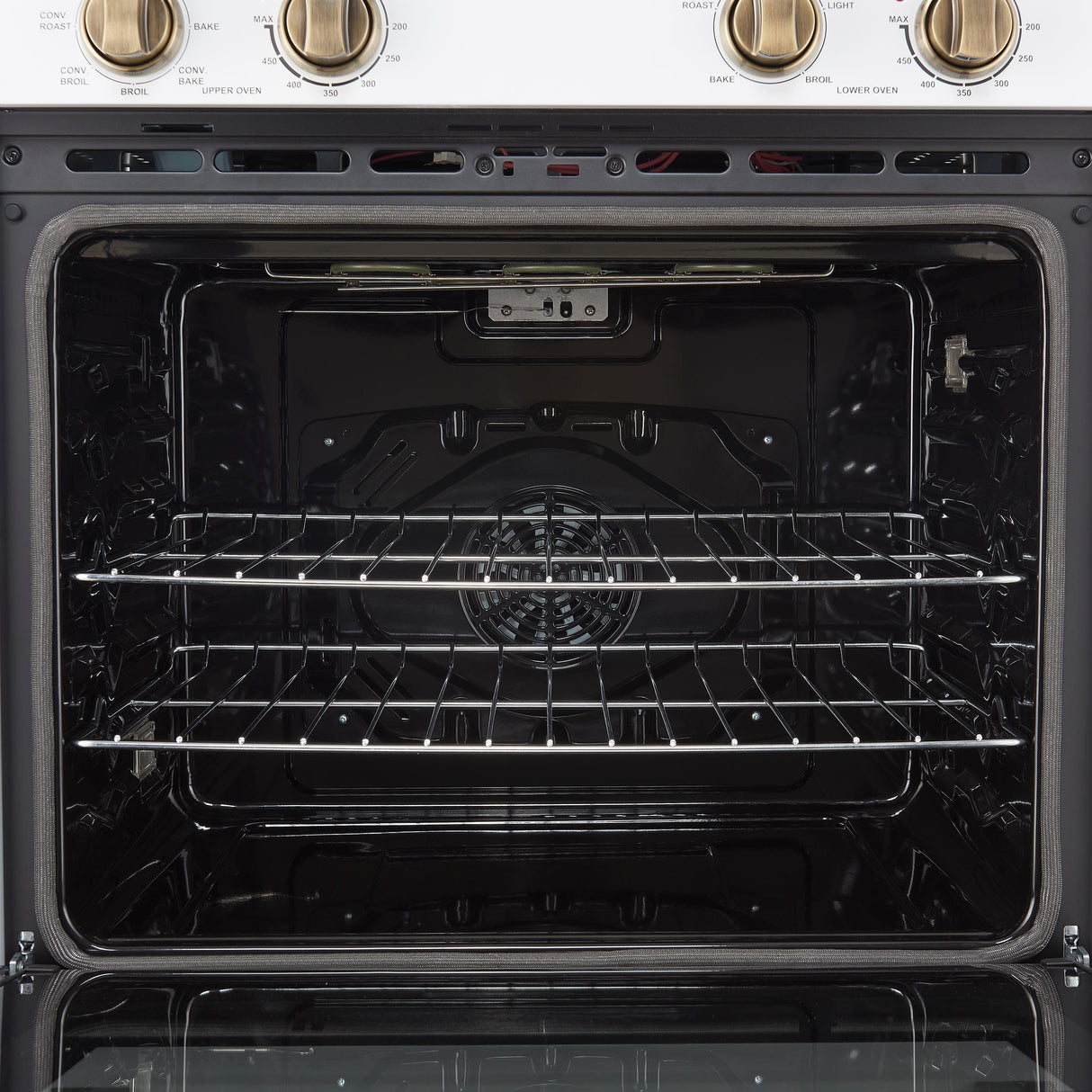 Forno Vomero 30-Inch Double Wall Oven, White, 10 cu.ft Total Capacity, 7100W Convection, Mechanical Controls, Manuel Steam Clean
