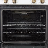Forno Vomero 30-Inch Double Wall Oven, White, 10 cu.ft Total Capacity, 7100W Convection, Mechanical Controls, Manuel Steam Clean
