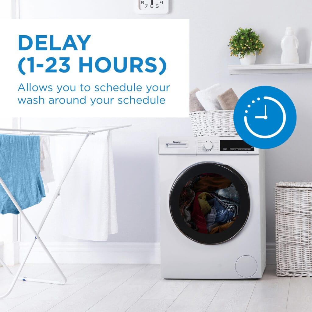 Danby 24-inch, 2.2 cu. ft. Stackable Front Load Washer with Steam in White
