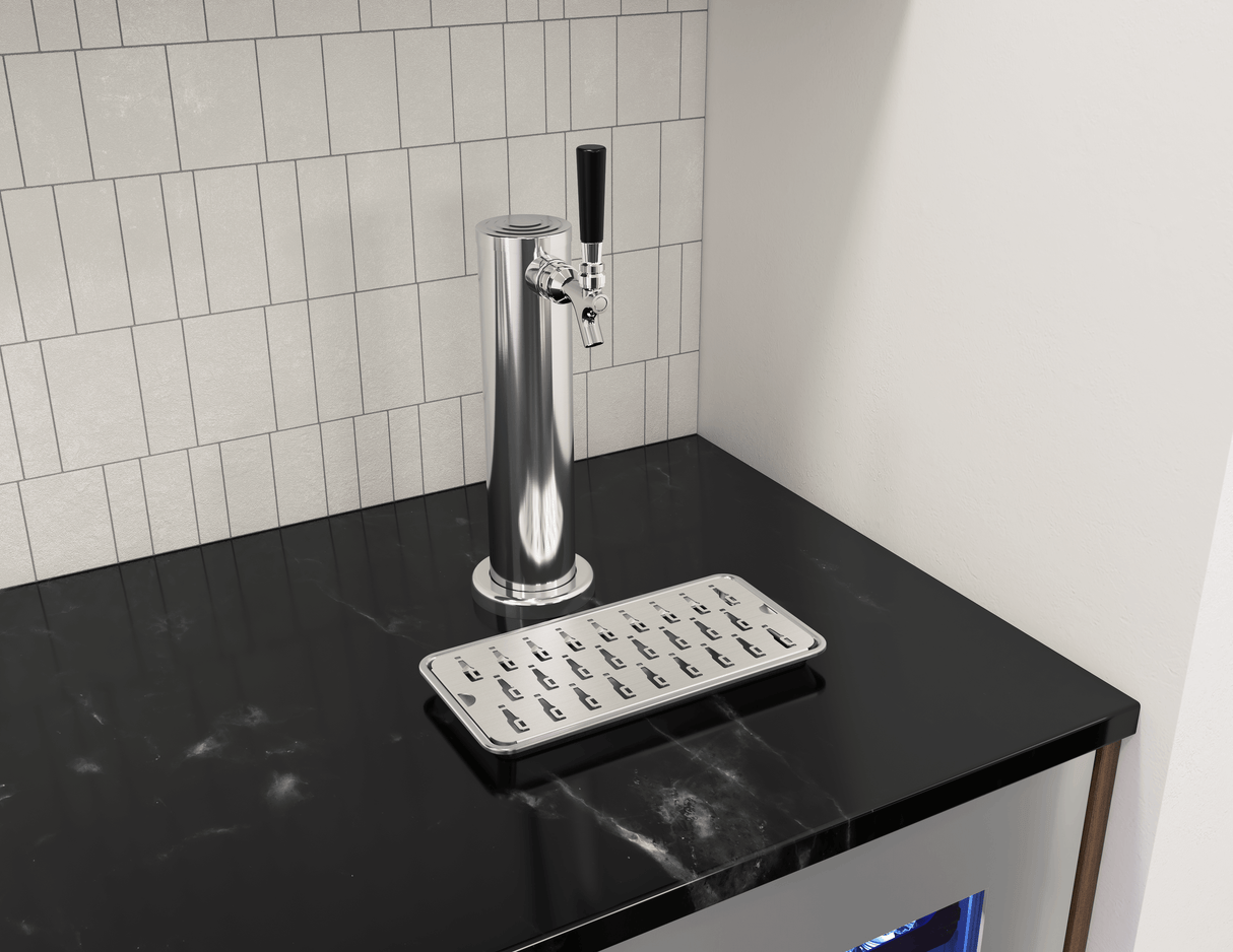 Presrv Kegerator & Beverage Cooler, 24in Under Cabinet, SS+Glass, Reverse Door, 1 Zone