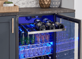 Presrv Pro Beverage Cooler, 24in Under Cabinet, SS+Glass, Reverse Door, 1 Zone