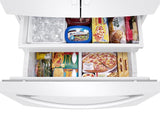 28 cu. ft. Large Capacity 3-Door French Door Refrigerator in White