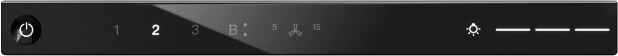 DAS 8930 Stainless steel - Built-in ventilation hood with intuitive SmartControl White controls for use in narrow upper cabinets