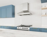 42in Pro Wall Chimney Hood Stainless Steel Rounded Lip 1000 CFM