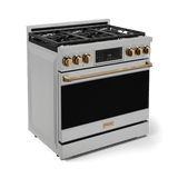 36 Inch Professional Lp Range With Tilt Panel Touch Control In Stainless Steel/bronze  Gordon Ramsay Series