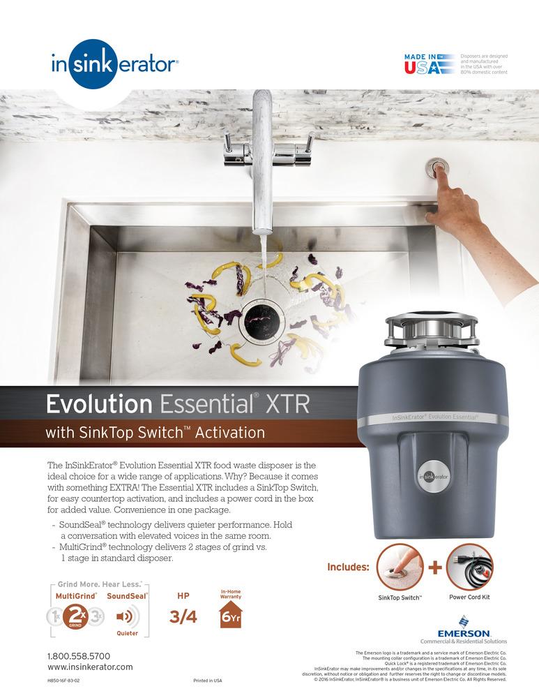 Evolution Essential XTR Garbage Disposal