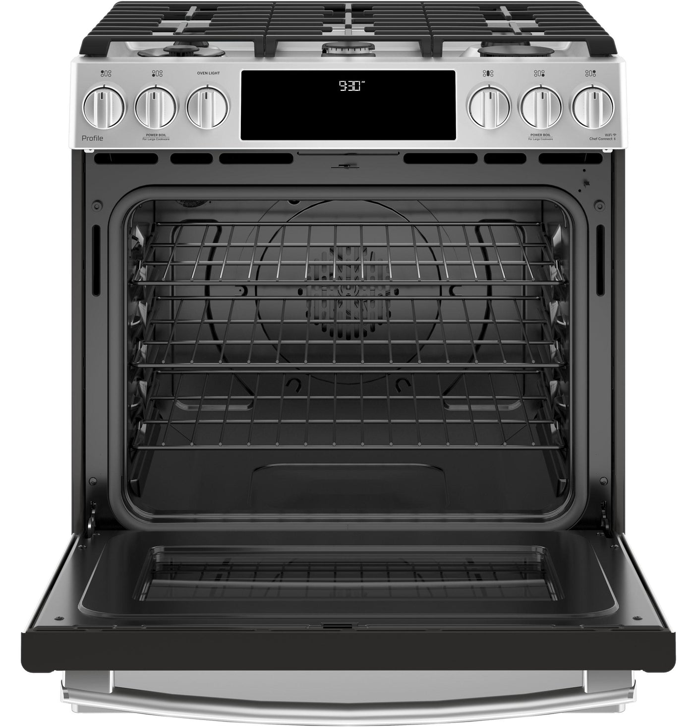 GE Profile™ 30" Smart Dual Fuel Slide-In Front-Control Range